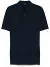 Brioni Piqué Cotton Polo Shirt In Blau