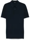 Brioni Piqué Cotton Polo Shirt In Blue