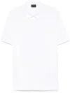 Brioni Piqué Cotton Polo Shirt In White