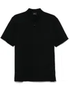 Brioni Black Logo Embroidery Polo In Black