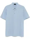 Brioni Short-sleeved Polo Shirt In Blue