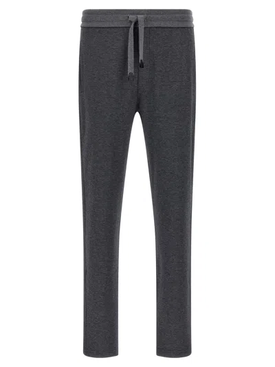 BRIONI PIQUET JOGGERS PANTS GRAY