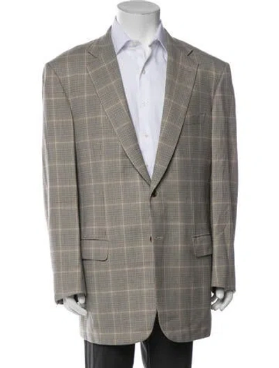 Pre-owned Brioni Plaid Print Two-piece Blazer In Multicolor