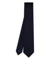 Brioni Plain Silk Tie In Blue