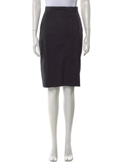 Pre-owned Brioni Pleated Accents Knee-length Skirt In Black