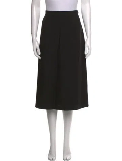 Pre-owned Brioni Pleated Accents Midi Length Skirt In Black