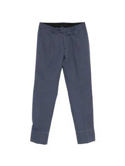 Brioni Pleated Trousers In Blue