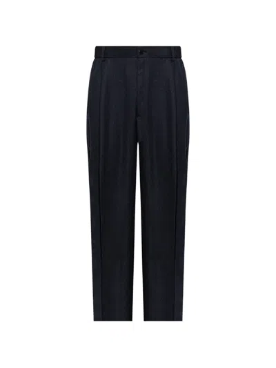 Brioni Pleated Wool Trousers In Blue