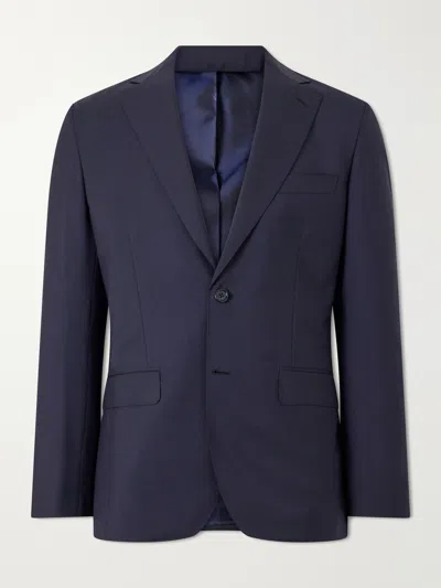 Brioni Plume Wool And Mohair-blend Suit Jacket In Blue