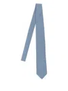 Brioni Slim Patterned Jacquard Tie With Pointed Tip In Blue
