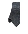 Brioni Geometric-pattern Tie In Orange