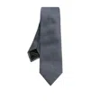 Brioni Patterned Silk Tie In Blue