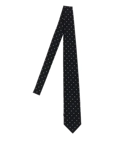 BRIONI POLKA DOT-PATTERN JACQUARD TIE