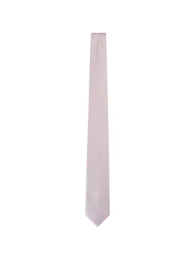 Brioni Slim Textured Tie Handmade Italy Design In Pink