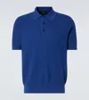 Brioni Cotton-silk-cashmere Polo Shirt In Bluette/bluette