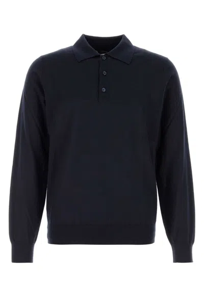 Brioni Polo L/s In Blue