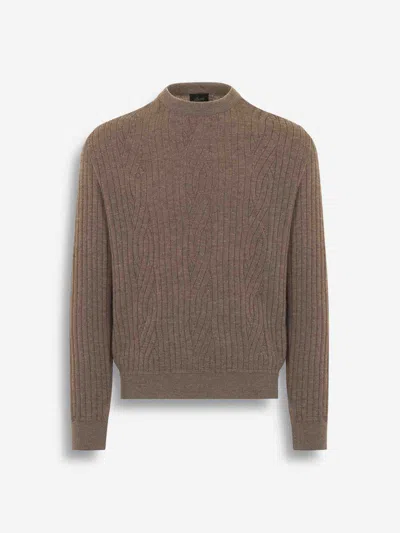 Brioni Polo Neck Sweater In Gray