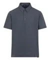 Brioni Cotton Polo Shirt With Pointed Collar In Green