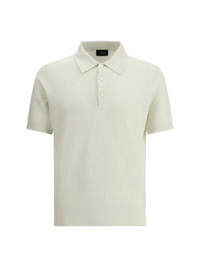 Brioni Cotton Polo Shirt In White