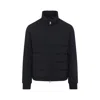 Brioni Tech Fabric Quilted Jacket In Black