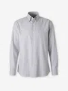 Brioni Long-sleeve Checked Shirt In White