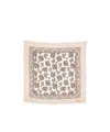 Brioni Printed Silk Pocket Square In Gray