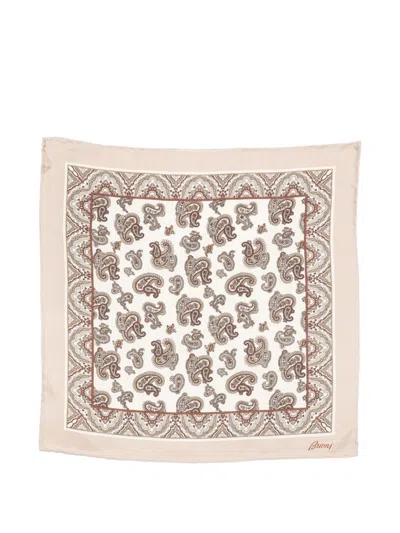 BRIONI BRIONI Printed Silk Pocket Square