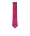 Brioni Patterned Silk Tie In Pink