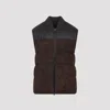 Brioni Sleeveless Puffer Vest Contrast Panels In Black