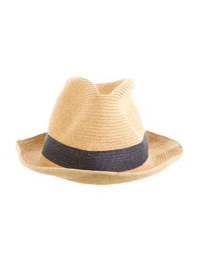 Pre-owned Brioni Raffia Hat In Neutral