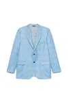 Brioni Ravello Check-pattern Jacket In Blue