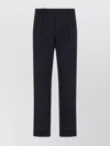 Brioni Midnight Blue Trousers With Classic Flat Front