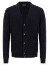 Brioni Ribbed And Braid Cardigan Sweaters And Cardigans Blue In Blue