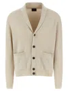 Brioni Ribbed Texture Shawl Collar Front Pockets In Yellow