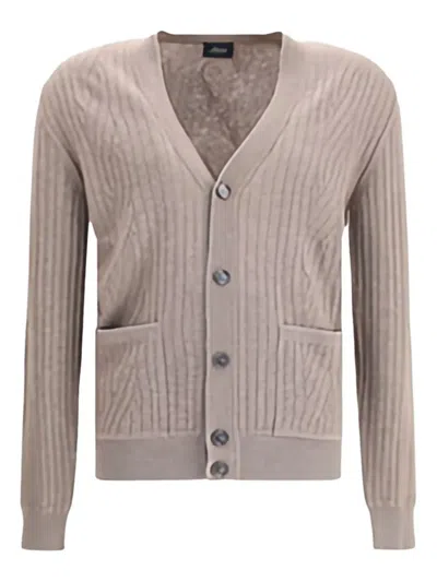 BRIONI RIBBED CARDIGAN