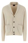 Brioni Ribbed Texture Shawl Collar Front Pockets In Neutral