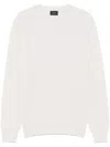 Brioni Ribbed-knit Sweater In Grey