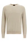 Brioni Ribbed Crew Neck Sweater In Neutral