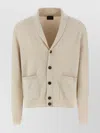 Brioni Ribbed Texture Shawl Collar Front Pockets