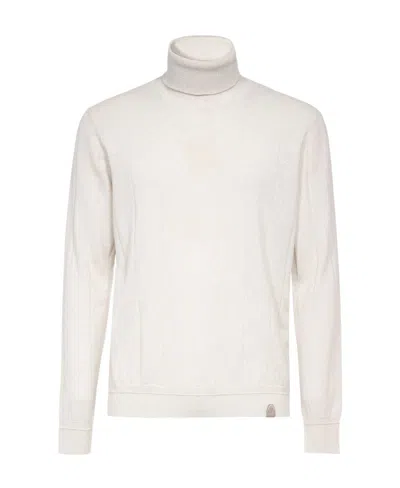 Brioni Roll-neck Cashmere Jumper In White