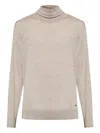 Brioni Cashmere-silk Rollneck Sweater In Neutral