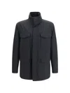 Brioni Performa Wool Blend Sahariana Jacket In Multi