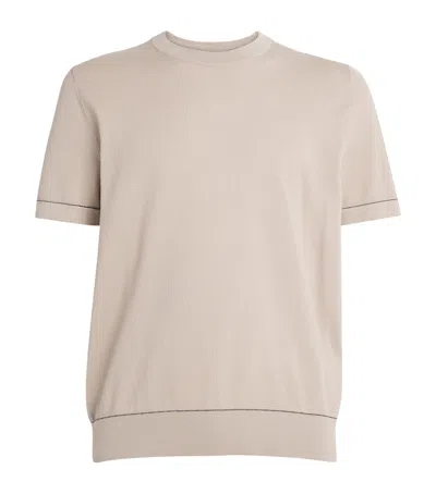 Brioni Sea Island Cotton T-shirt In Neutral