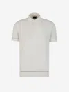 Brioni Polo Shirt Cotton Short Sleeves In White
