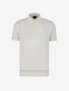 Brioni Polo Shirt Cotton Short Sleeves In White