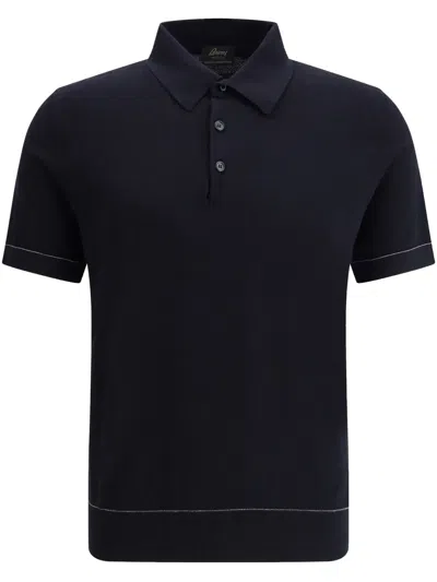 Brioni Man Sweater Midnight Blue Size 36 Cotton In Black