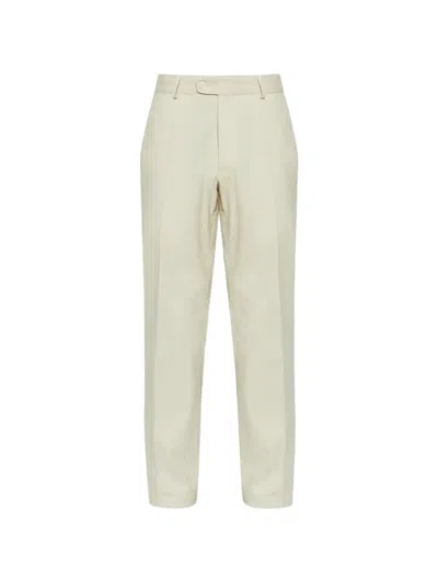Brioni Seam-pocket Trousers In Neutral