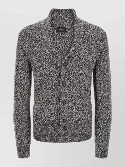 Brioni Shawl Neck Coat In Gray