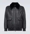 Brioni Klassische Lederjacke In Black