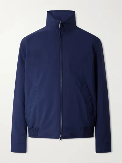Brioni Shell Blouson Jacket In Blue